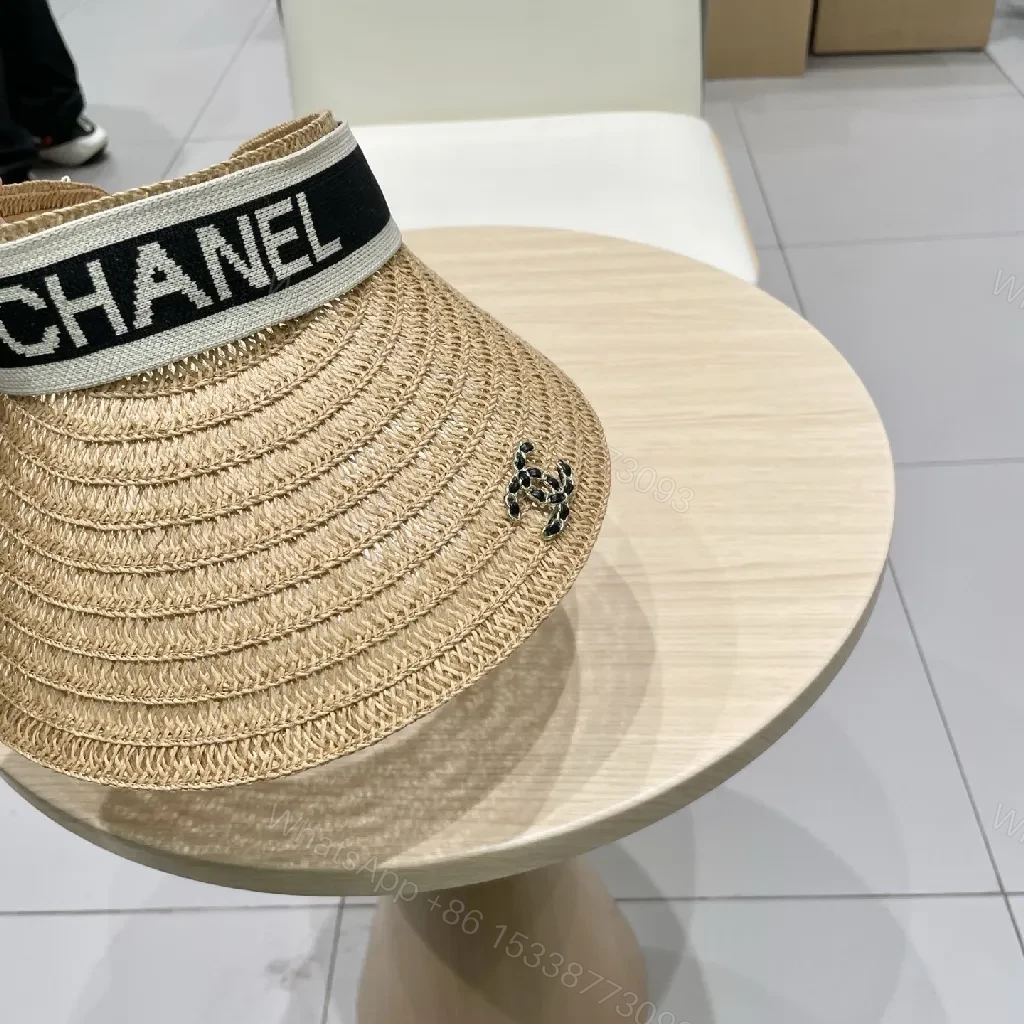 View 4 of Straw Visor + Straw Crown + Resort-Chic + Designer Band + Visor
