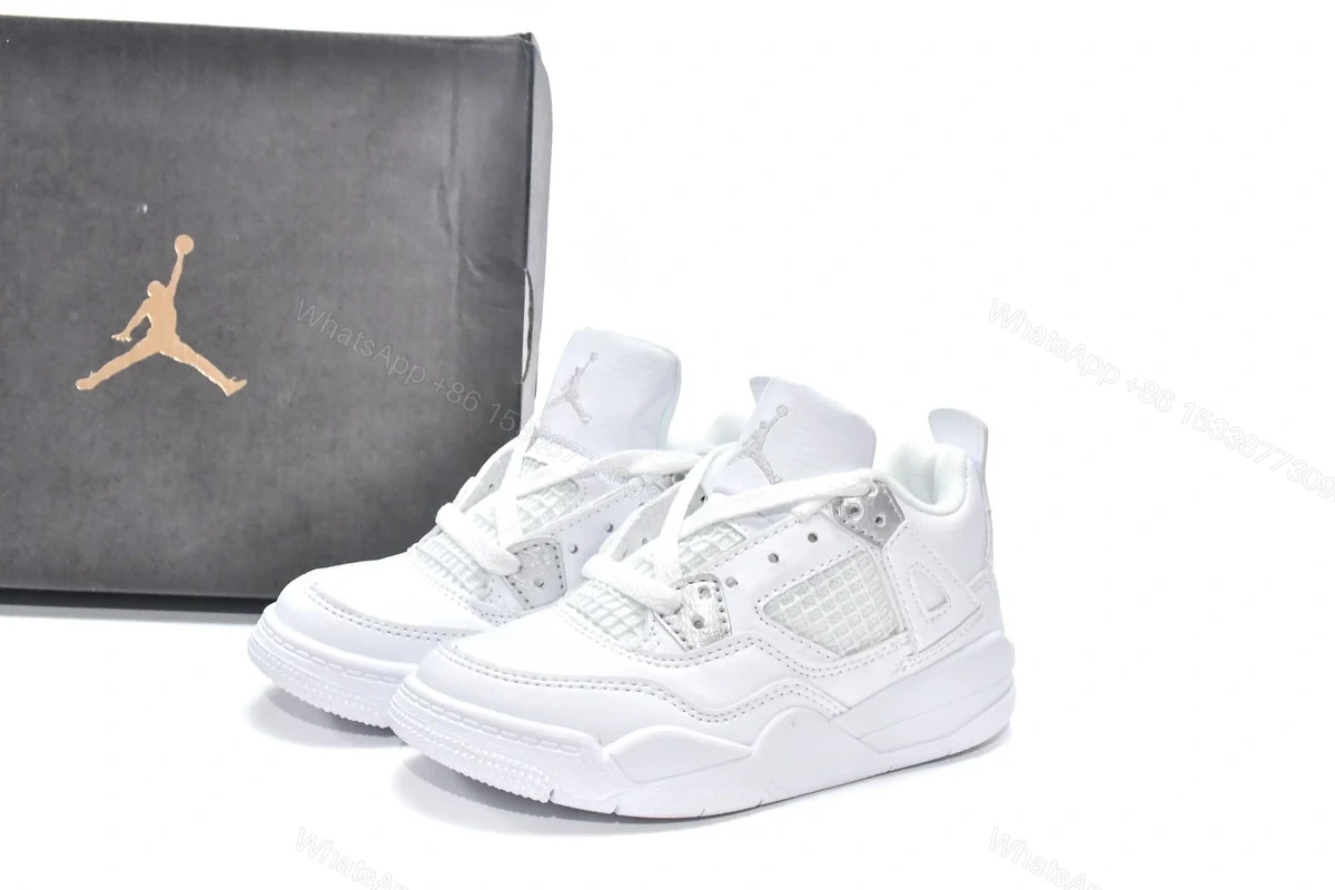 Jordan 4 Kids Shoes Retro Pure Money (2017) 308499-100 — view 2