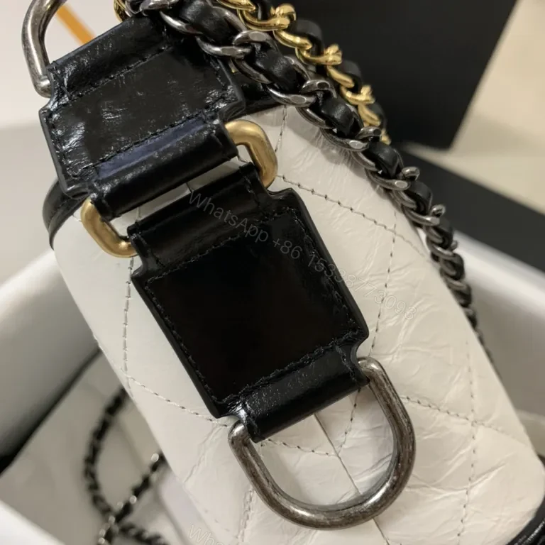 View 8 of Chanel-Inspired Quilted Two-Tone Shoulder Bag: Everyday Luxury