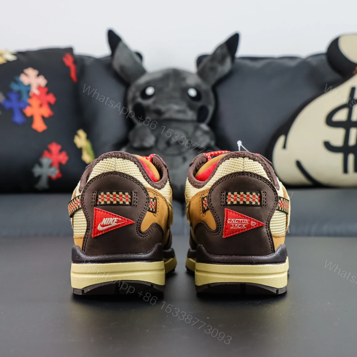View 7 of Nike Air Max 1 Travis Scott Cactus Jack Baroque Brown Reps