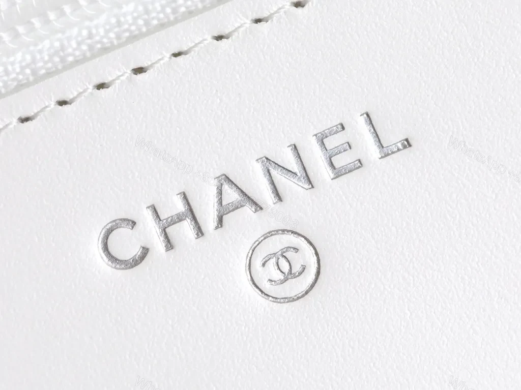 View 9 of Chanel-Inspired Quilted White Mini Bag with Chain Strap