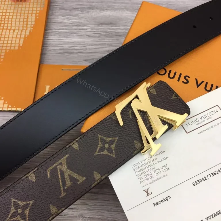 View 6 of Monogram Signature Belt: Gold Buckle, Coated Canvas Belt