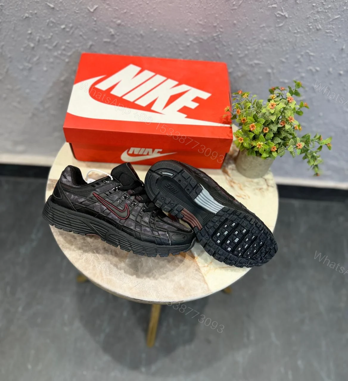 View 8 of NIKE P-6000 TRAINER BLACK MAROON