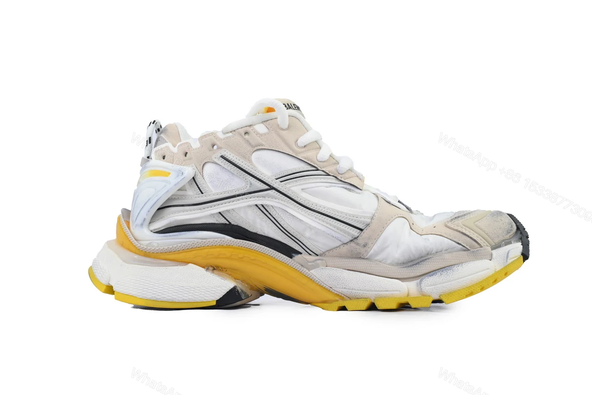 Balenciaga Runner Sneaker 'White Yellow' 772767 W3RNY 9170 — view 2