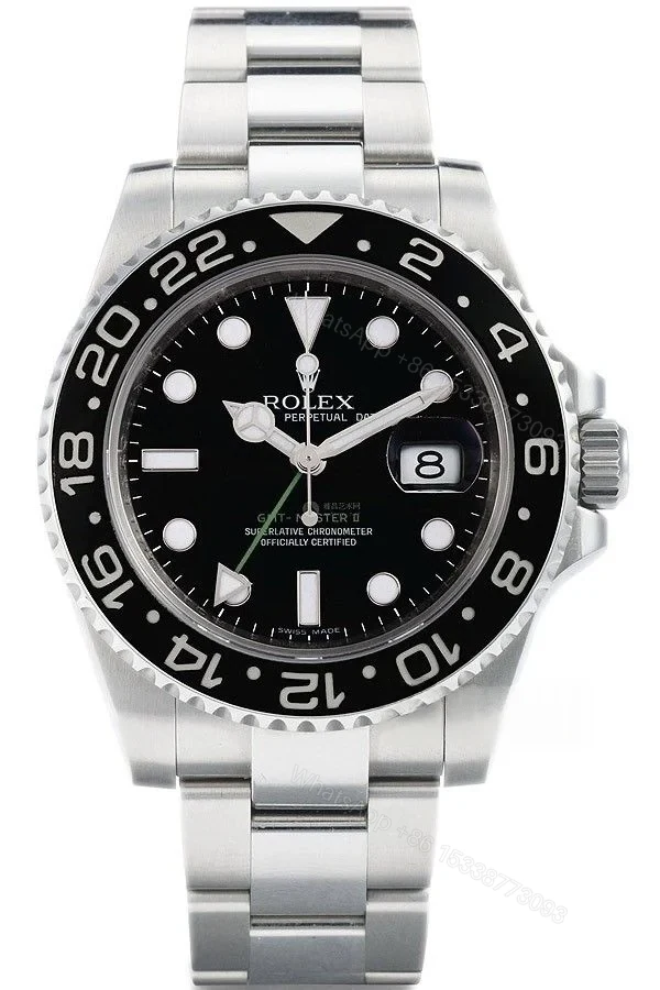 Rolex Super Clone Watches 1:1 Black GMT-Master II 116710LN 3186 Movement — view 1