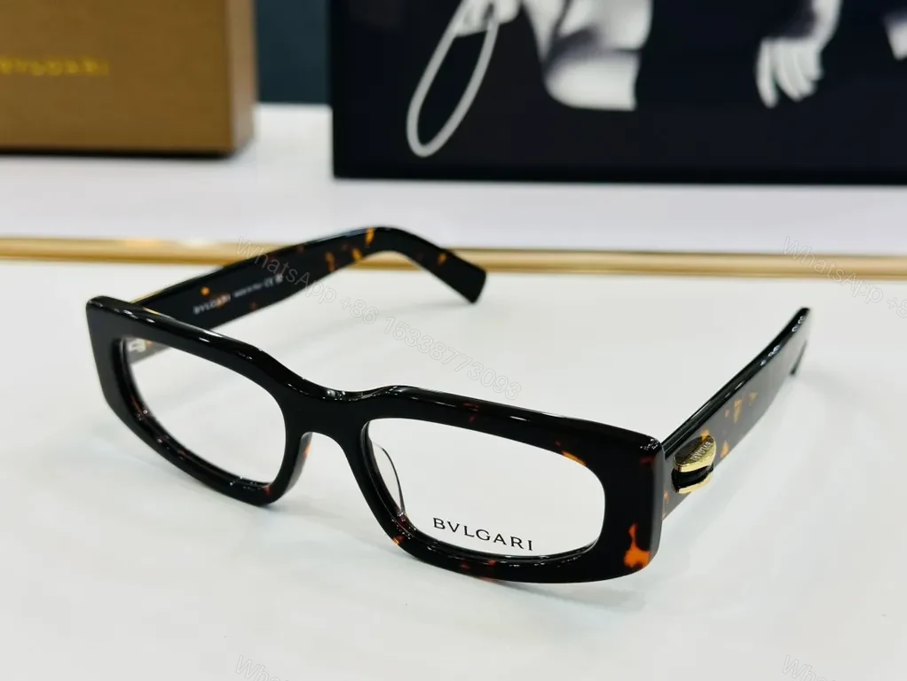 View 4 of Bold BVLGARI-Influenced Eyewear: Modern Rectangular Frames