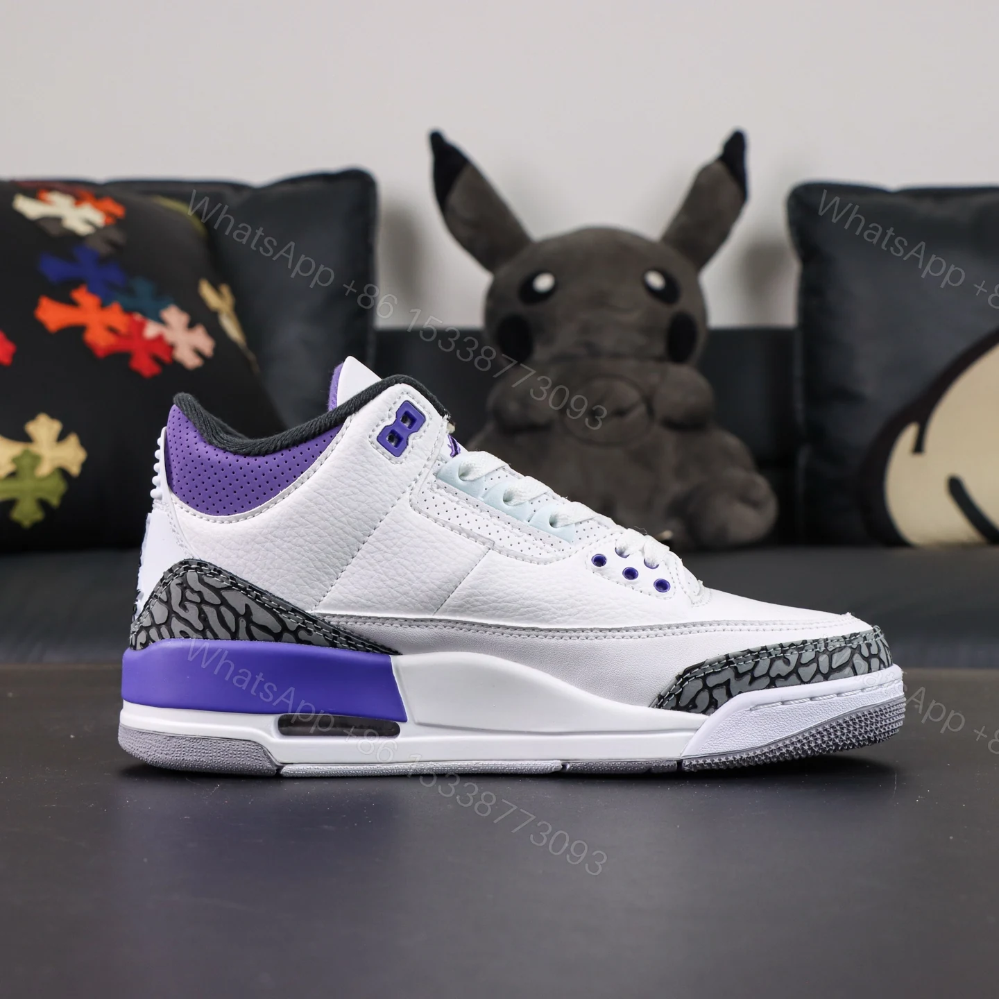 View 2 of Air Jordan 3 Retro Dark Iris Replica