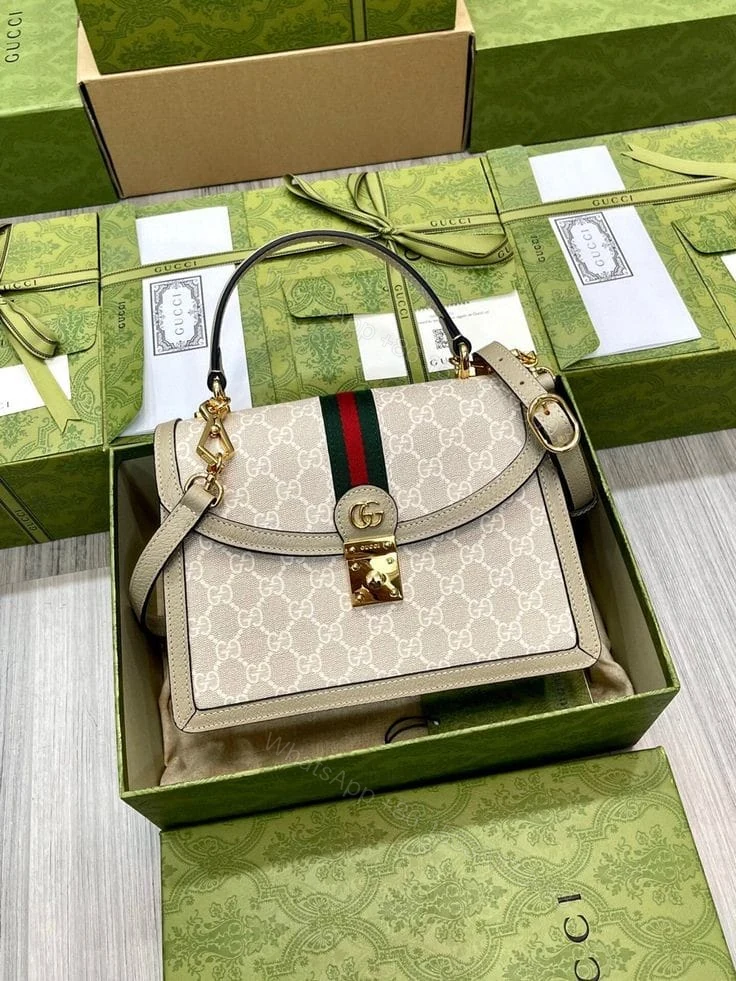 View 6 of First Copy Gucci Ophidia Top Handle Shoulder Bag