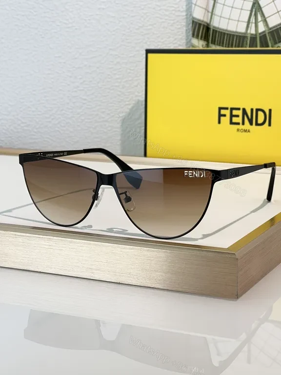 View 4 of Fendi Monogram Shield Sunglassesâ€”Lux Comfort, UV400 Protection