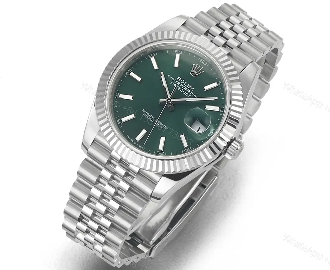 View 2 of JH Factory Clean Factory JVS Rolex Datejust Green Dial Steel Watch
