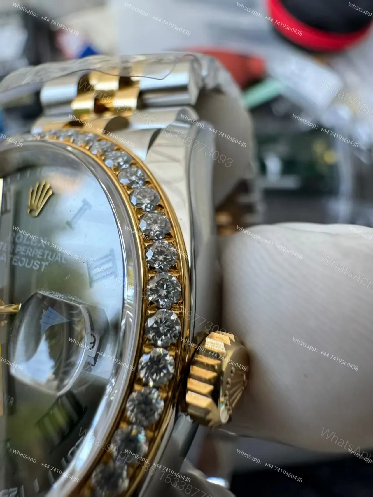 View 7 of Rolex Datejust M126283RBR-0021 1:1 Replica Roman Dial Diamond-Set Bezel 36MM 3235 Movement Super Clone Watch