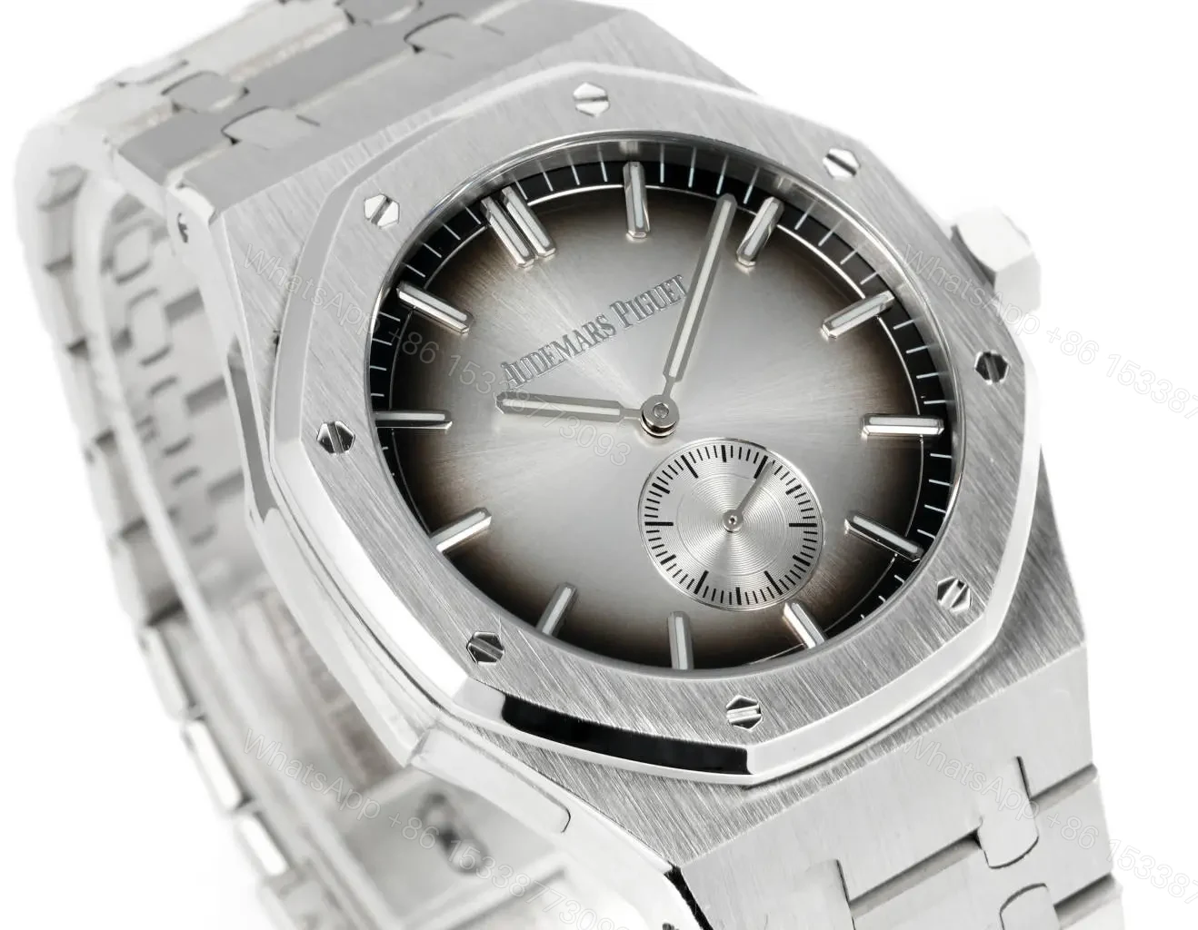 View 3 of Audemars Piguet Royal Oak 26591IP Series Men’s Watch – Silver Stainless Steel with Gradient Grey Dial