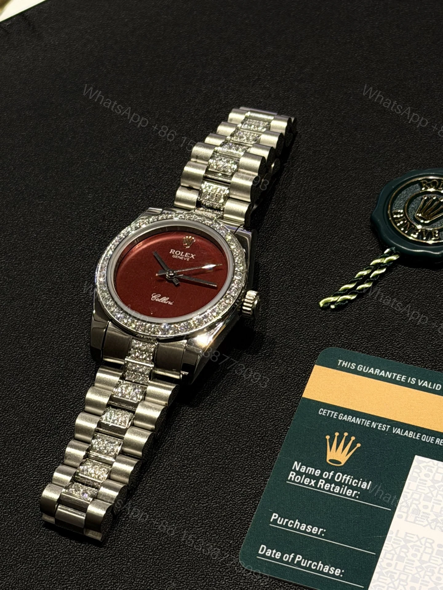 Rolex 高仿 女款 Datejust 酒红色面腕錶 甜美時尚款 — view 1