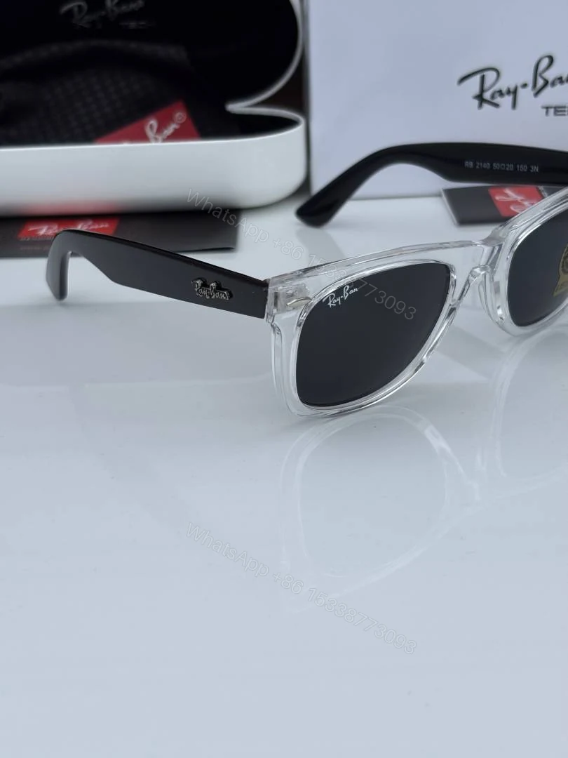 View 5 of First Copy Rayban 2140 Slant Transparent Black Glass Quality