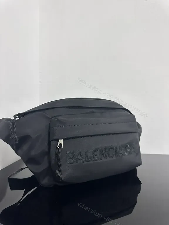 View 8 of Black Nylon Belt Bag: Luxe Streetwear, Hands-Free Utility