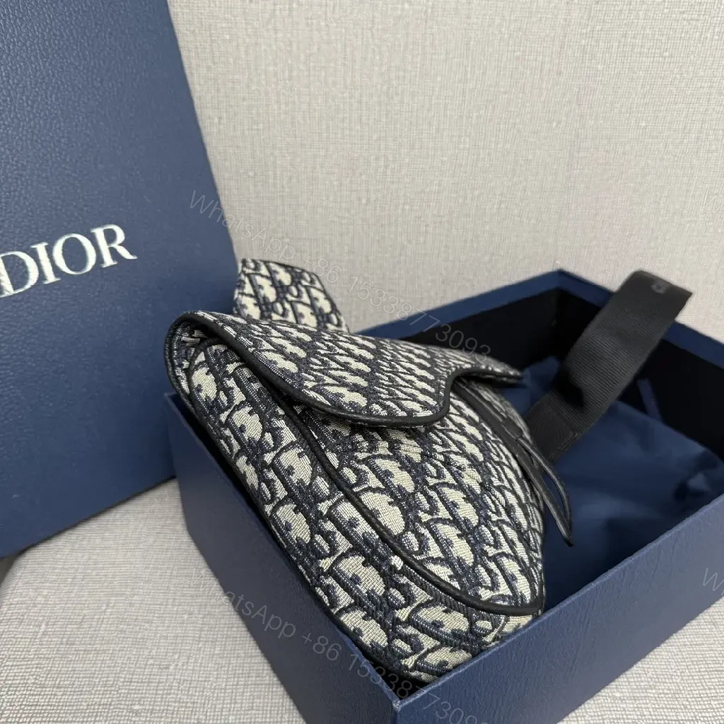 View 6 of Compact Luxury Messenger Bag: Dior-Inspired Pattern, Crossbody Style
