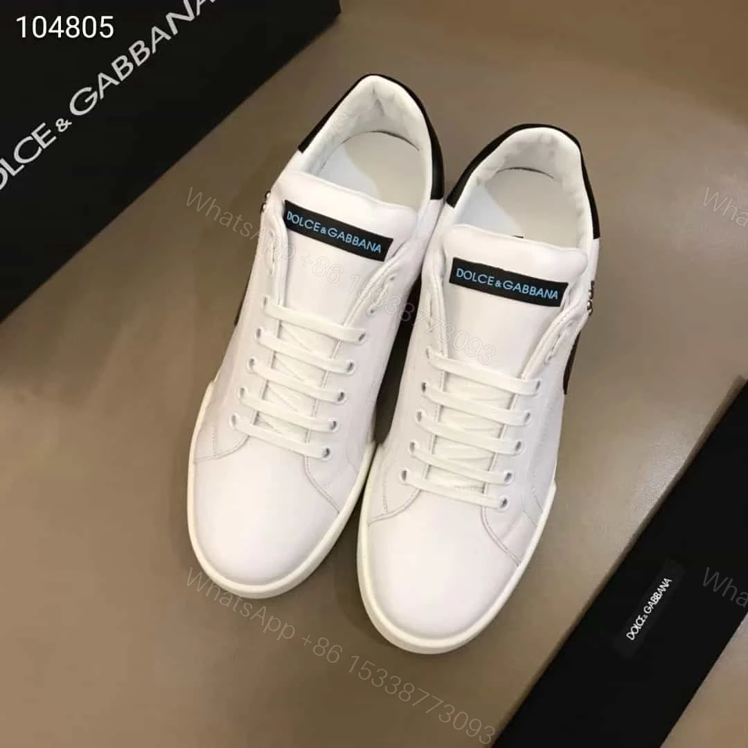 View 5 of DOLCE & GABBANA CALFSKIN PORTOFINO SNEAKERS WITH PATCHES OF THE DESIGNERS – DG2