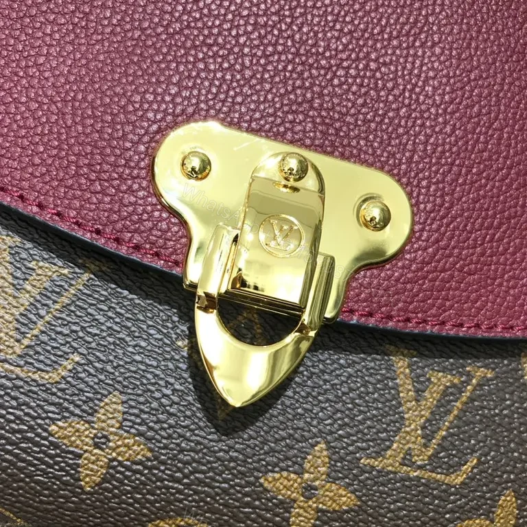 View 2 of Chic Burgundy Monogram Crossbody Bag - Luxury Day-to-Night