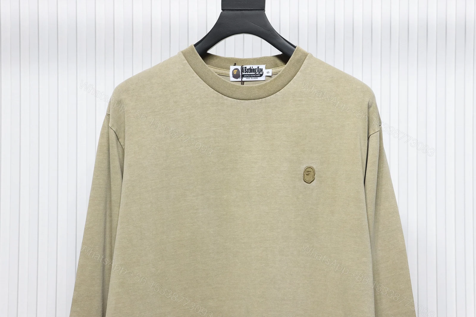 View 5 of BAPE Ape Head Small Logo Embroidered Sleeves Yellow