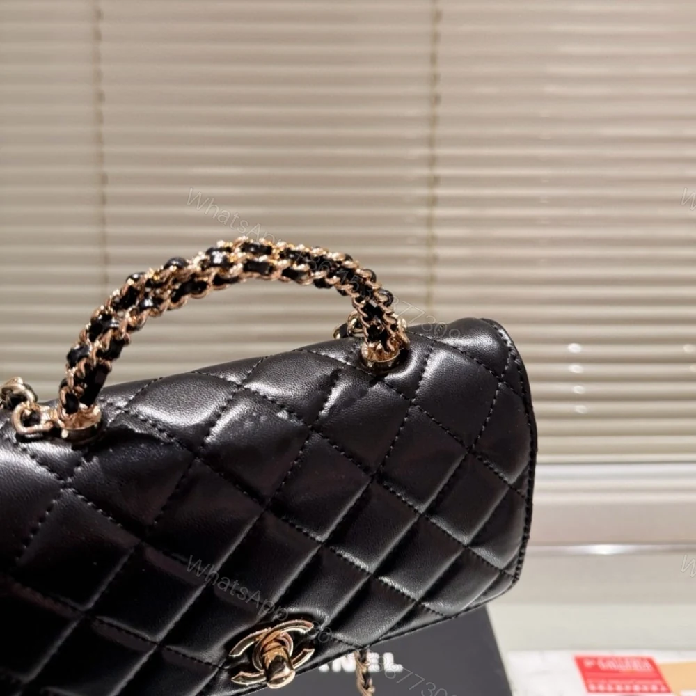 View 5 of Chanel Classic Mini Flap With Chain Handle Black 19Cm