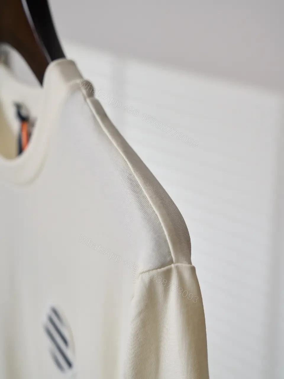 View 10 of Off-White Cream Short-Sleeve Crew Neck T-Shirt with Patch Feature