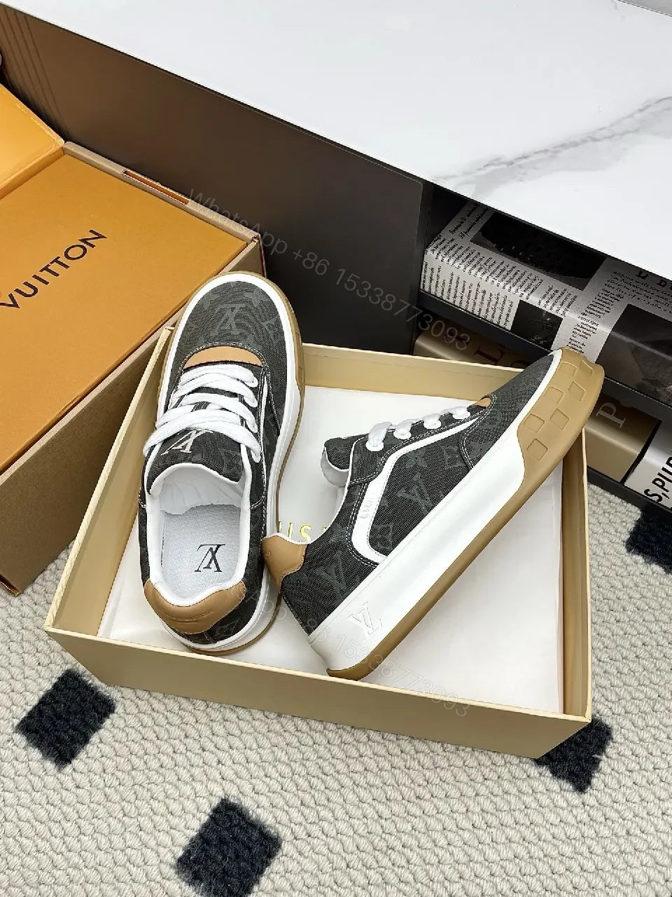 View 10 of Embossed Monogram Sneaker: Luxury Comfort, Durable Style