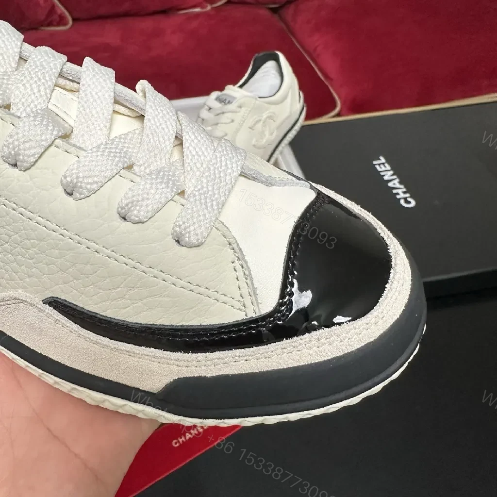 View 4 of Ivory Leather Cap-Toe Sneakers – Subtle Luxury, Everyday Style
