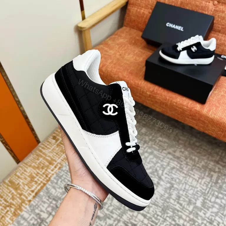 View 9 of Chanel-Inspired Quilted Knit Sneakers: Luxury Comfort