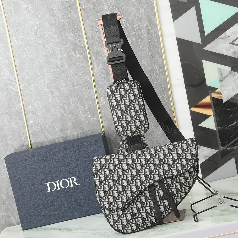 Patterned Crossbody & Utility Belt Bag: Monogram Texture, Compact Chic — view 1