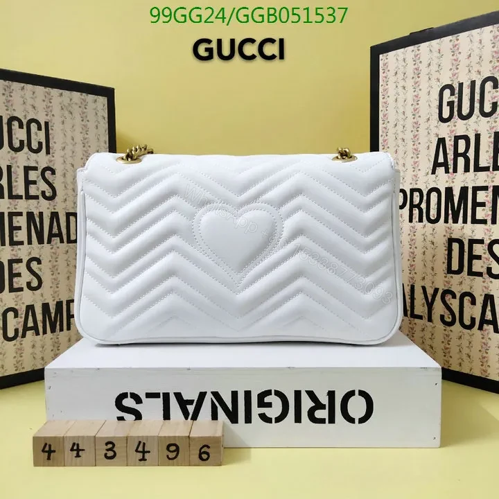 View 16 of Medium Gucci GG Marmont Shoulder Bag in Whitewith Gold Hardware 543219