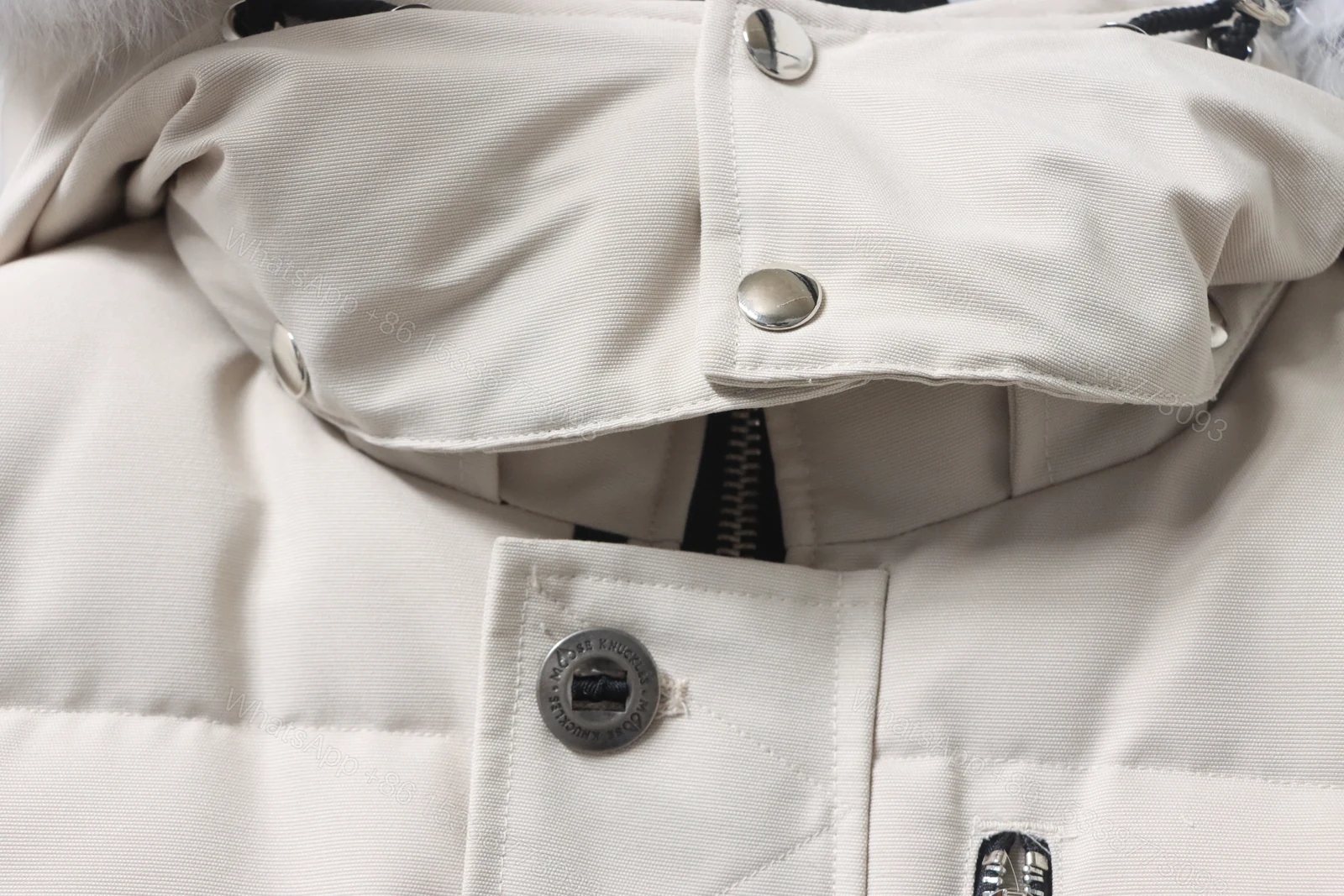View 4 of Moose Knuckles Men's Shearling 3Q Jacket off-white