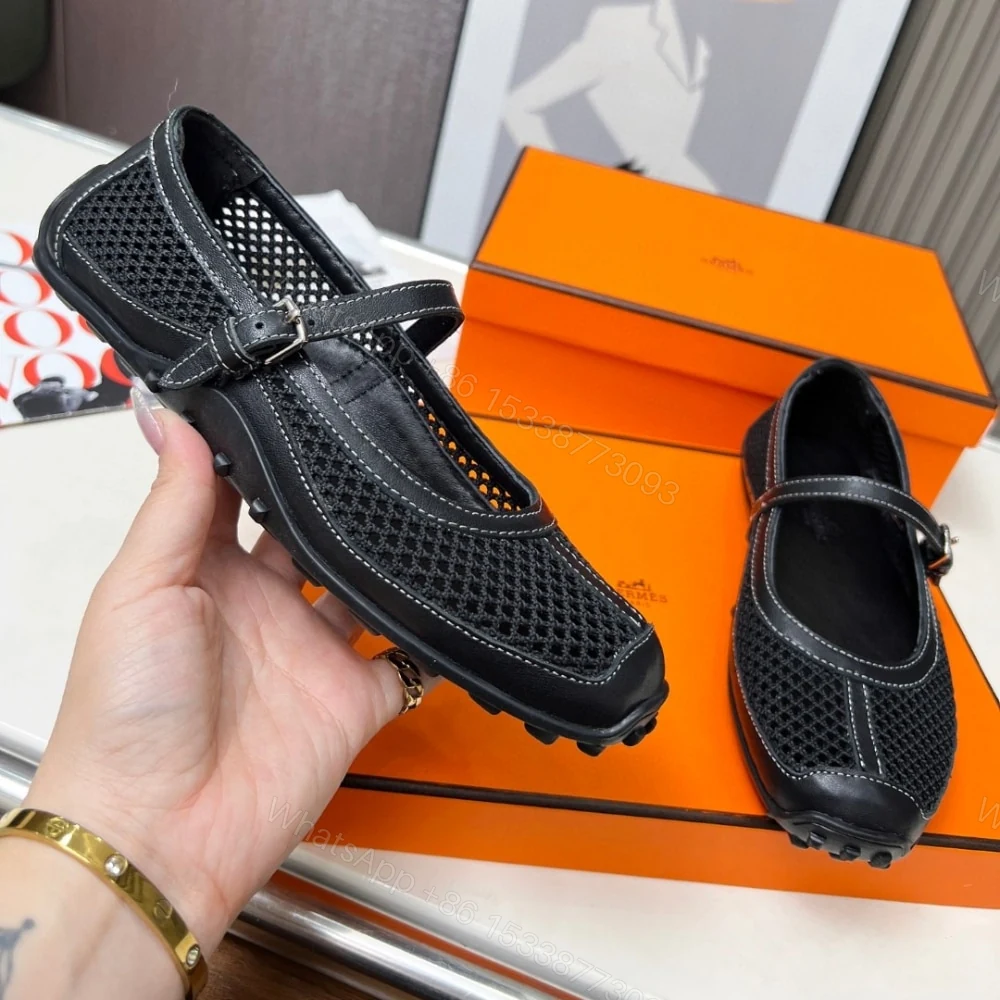 View 3 of HERMES KICHU BALLET FLATS BLACK H251170Z 7K380