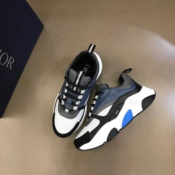 View 3 of B22 SNEAKER TECHNICAL MESH WITH AND CALFSKIN – CD113
