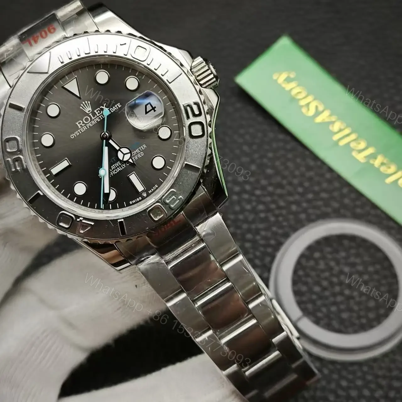 View 13 of Replica ROLEX YACHT-MASTER 1 PLATINUM & STAINLESS STEEL