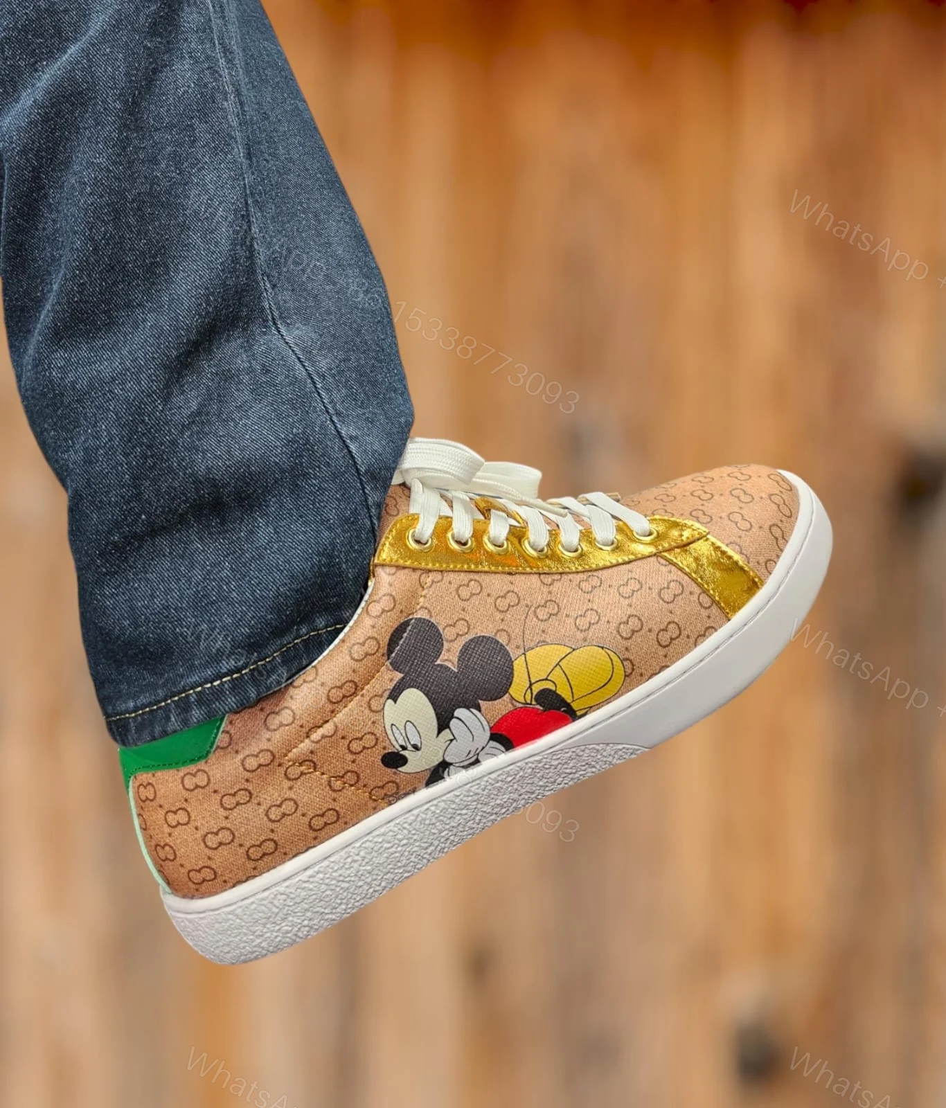 View 3 of First Copy Gucci x Disney Mickey Mouse Sneakers