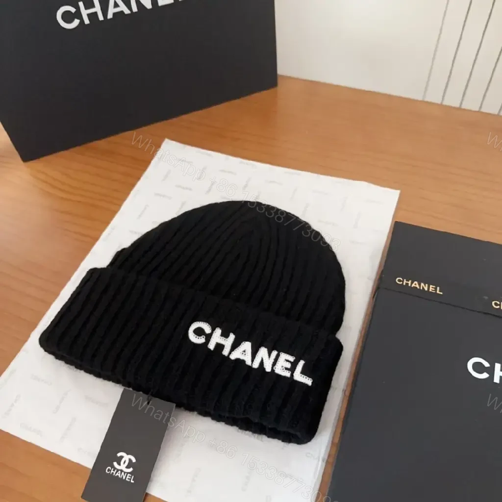 View 5 of Chic Rib Knit Beanie - Logo Cuff, Pure Warmth