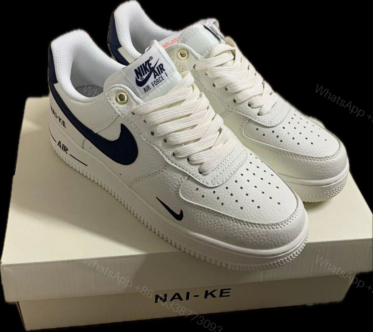 View 2 of FIRST COPY NIKE AIRFORCE ONE WHITE NAVY FOR MEN
