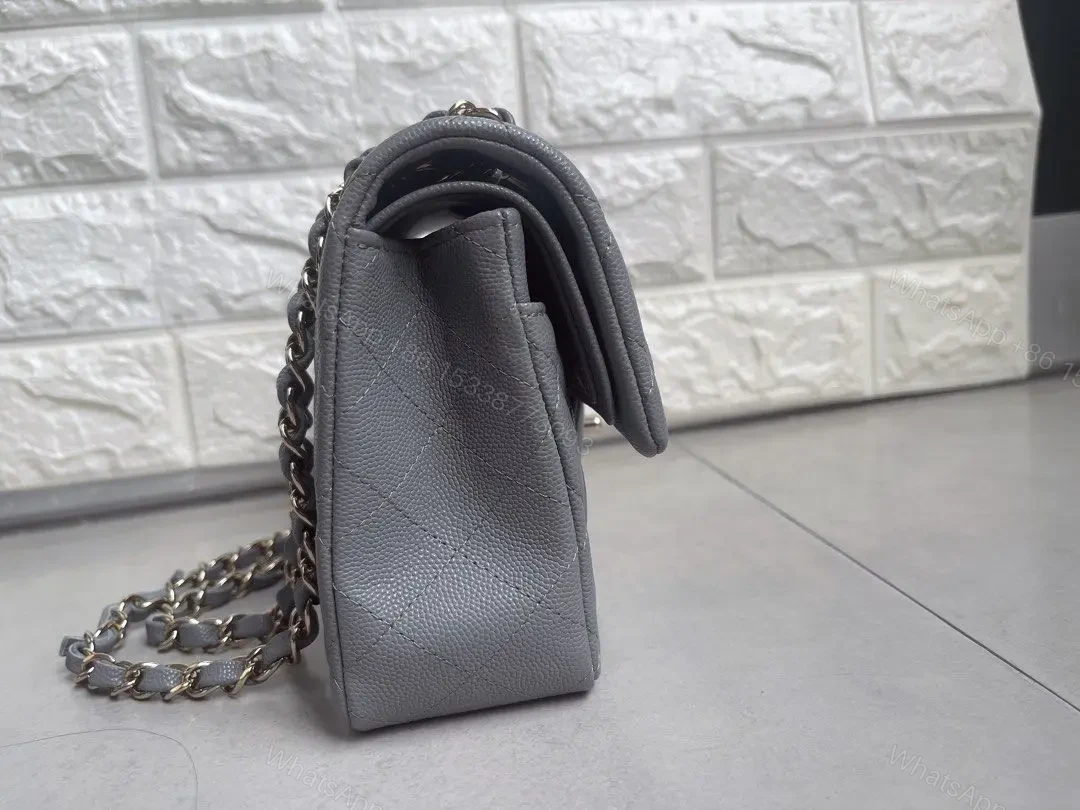 View 2 of Chanel Classic Flap bag in Grey Caviar Leather