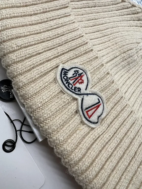 View 8 of Cozy Black Moncler Knit Beanie â€“ Luxury Streetwear Warmth
