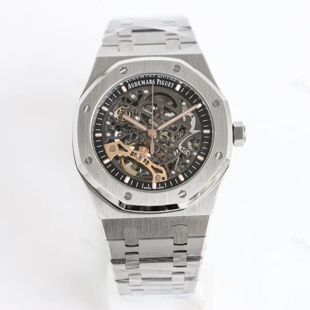 JF Factory Audemars Piguet Royal Oak Offshore 15407ST.OO.1220ST.01 Men’s Mechanical Watch – Silver with Rose Gold Accents, Skeleton Dial, 41mm — view 1
