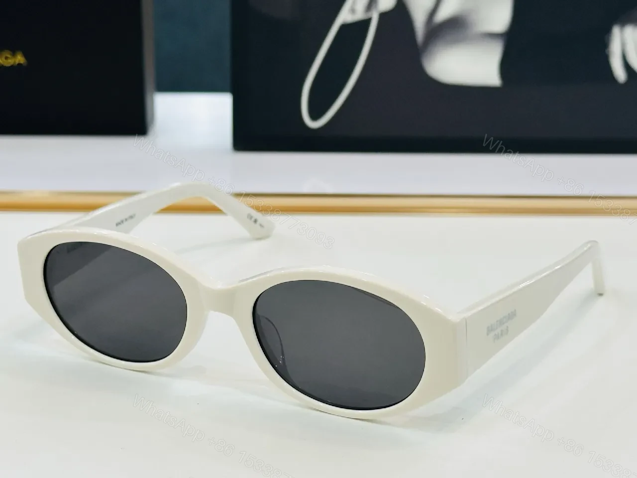 View 2 of Chic Black Acetate Cat-Eye Sunglasses: Luxury Comfort