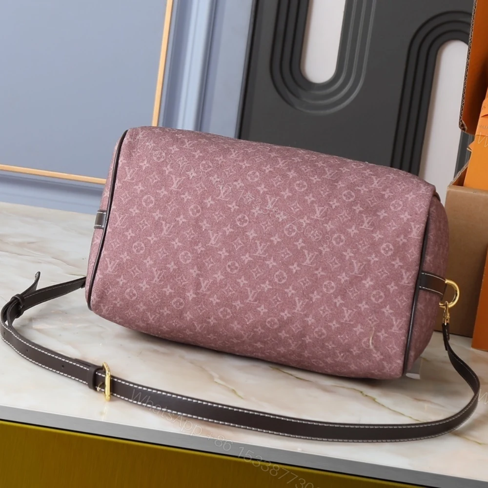 View 5 of Louis Vuitton Sepia Idylle Monogram Speedy Bandouliere 30 Bag Dark Pink 30Cm