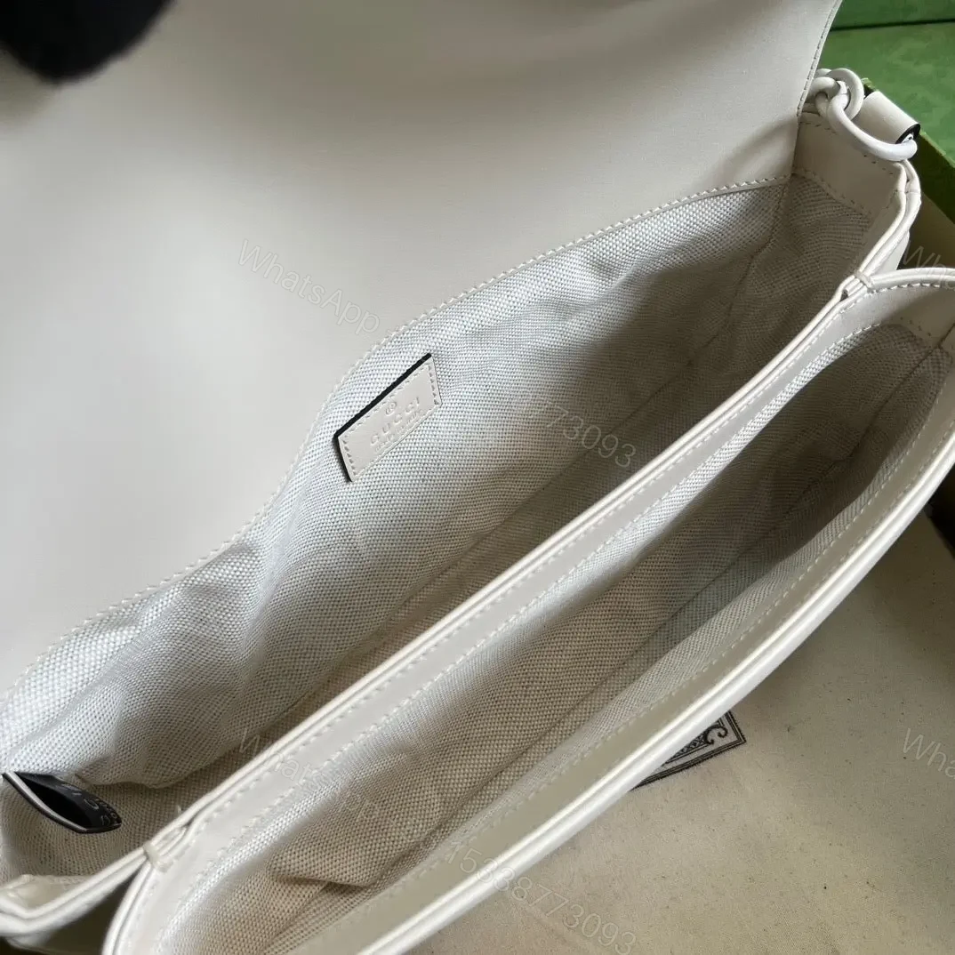 View 6 of GUCCI White Marmont Matelassé Shoulder Bag