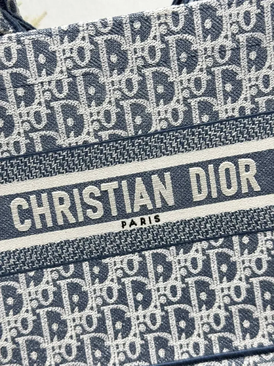 View 4 of Monochrome Jacquard Tote: Bold Texture, Everyday Chic, Open-Top