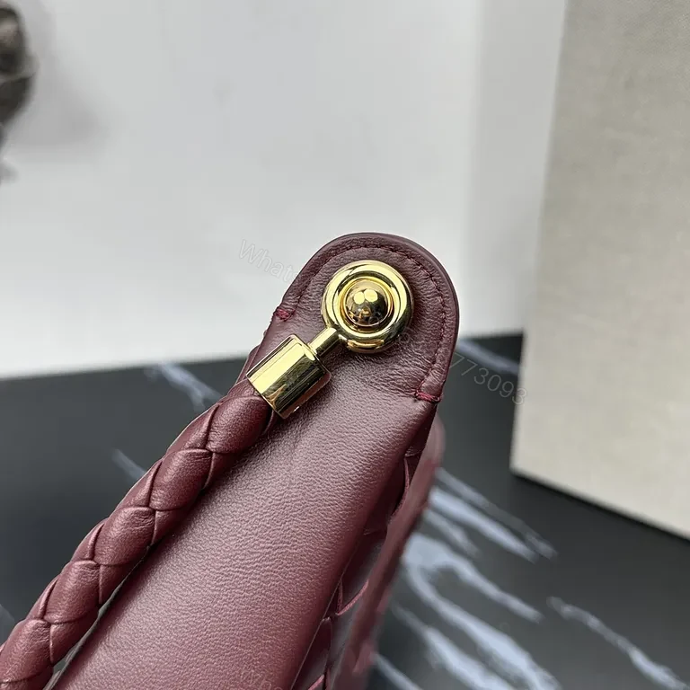 View 8 of Chic Bottega-Style Crescent Bag: Woven Leather, Compact Luxury