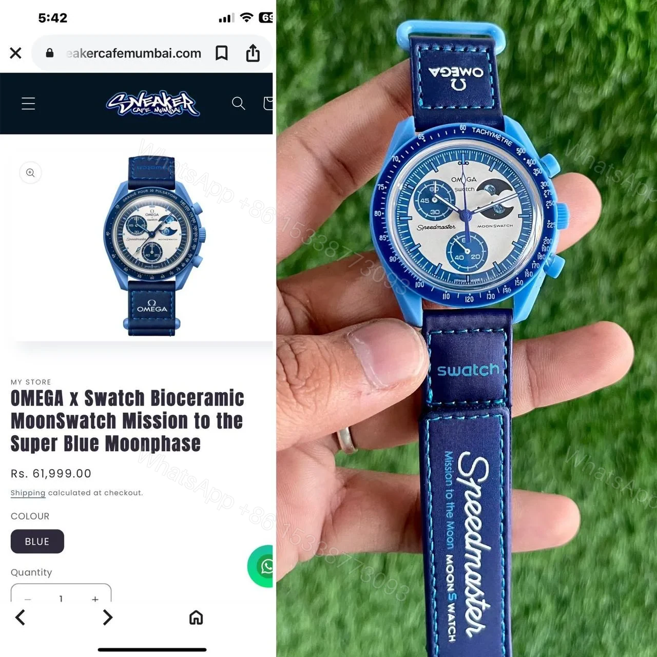 View 3 of OMEGA SUPER BLUE MOONPHASE
