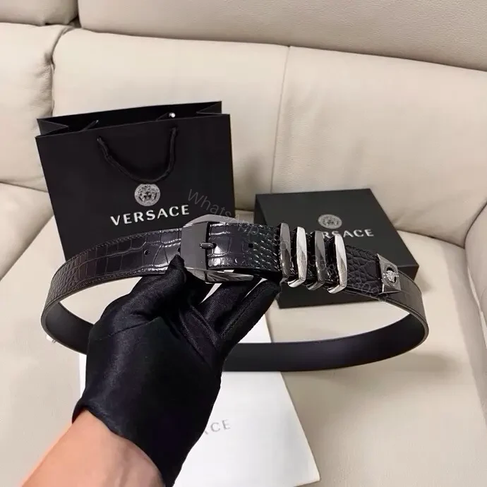 View 4 of Black + Leather + Belt + Signature Hardware + Belt