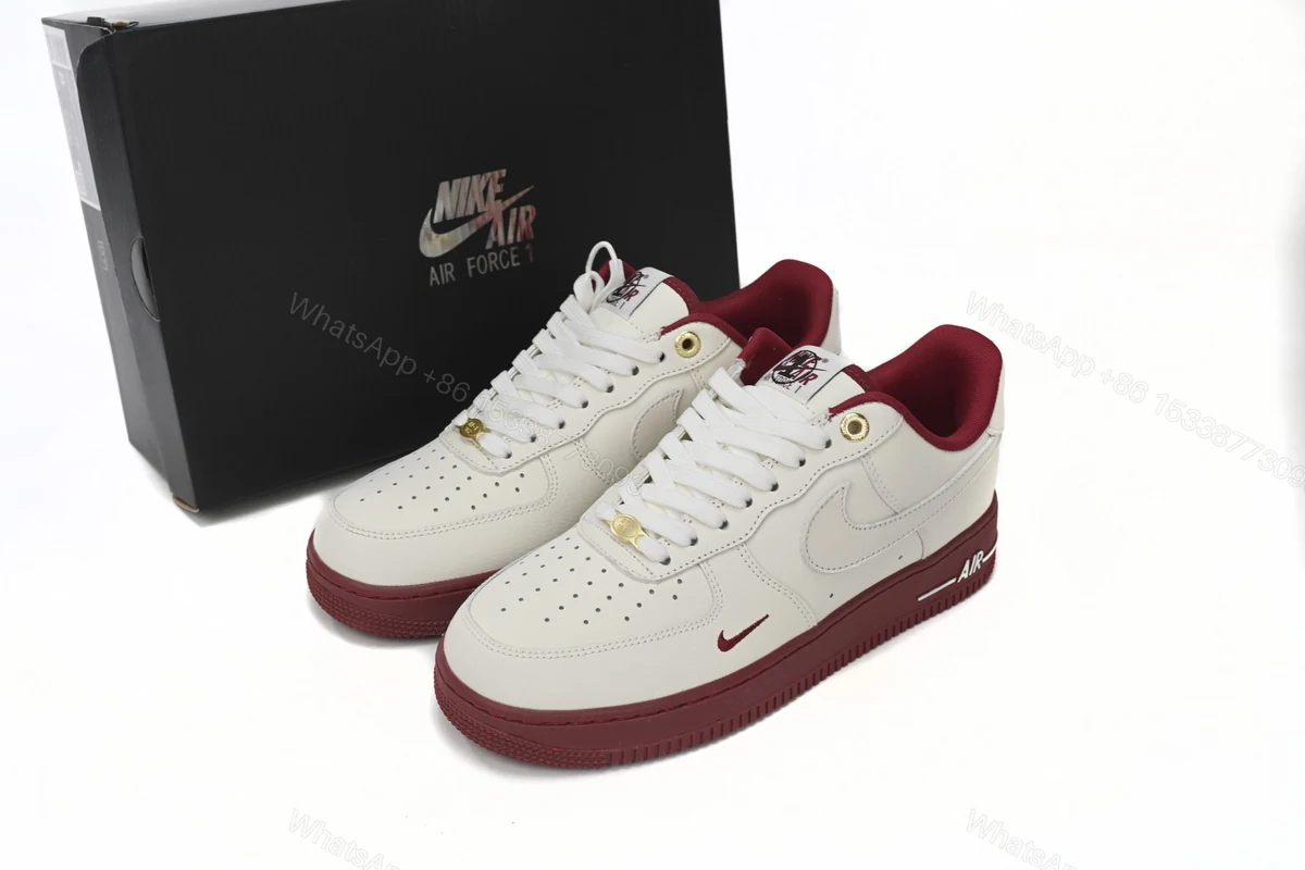 Nike Air Force 1’07 Low Beige Red DQ7582-100 — view 2