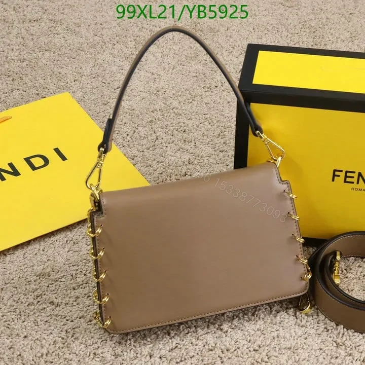 View 32 of Fendi Baguette Brooch White Leather Bag YB5925