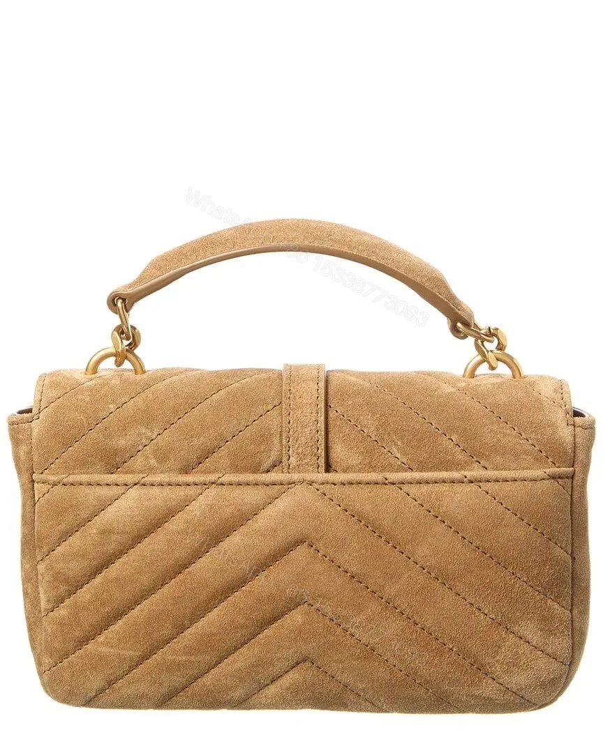 View 2 of Saint Laurent Women’s Brown Mini Suede